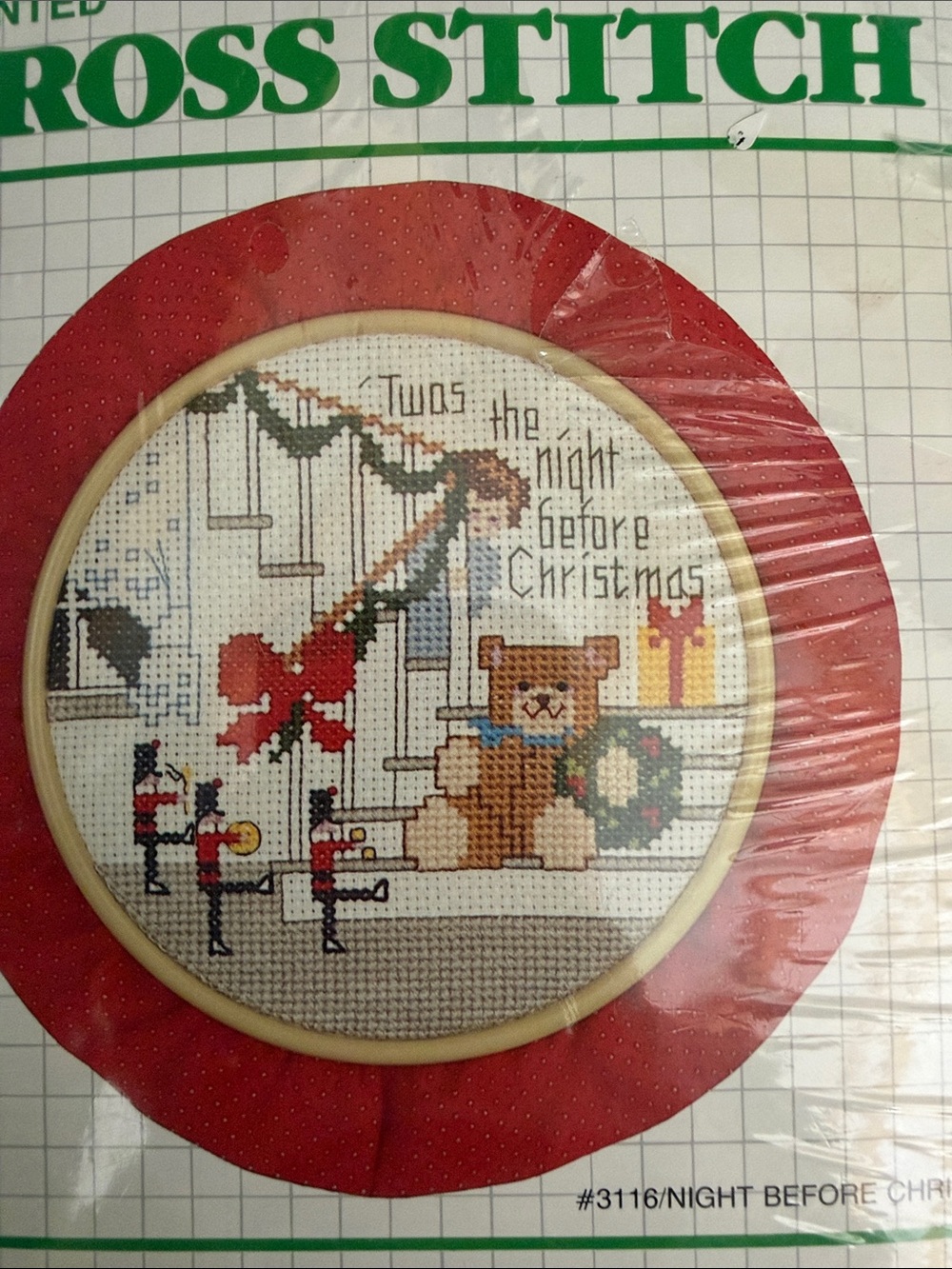 Designs For The Needle Red Framing Hoop - Night Before Christmas Cross Stitch - Picture 2 of 7